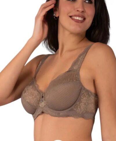Reggiseno Francese con ferretto coppa D in pizzo elasticizzato